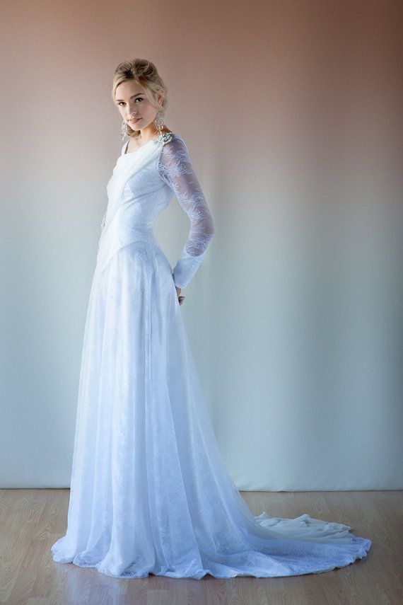 elsa style wedding dress