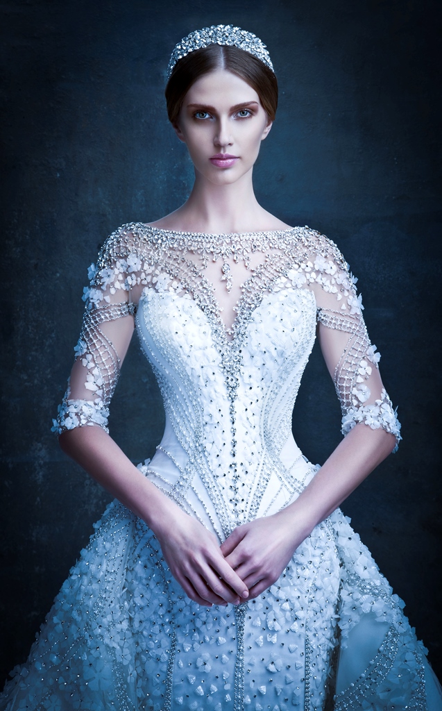 elsa style wedding dress